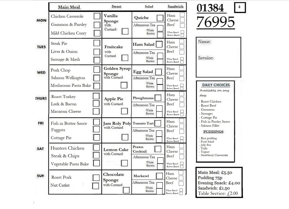 Community Meal Care - Meals on Wheels - Week 4 2026